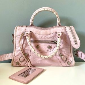 COPY - Baby pink Balenciaga mini city bag